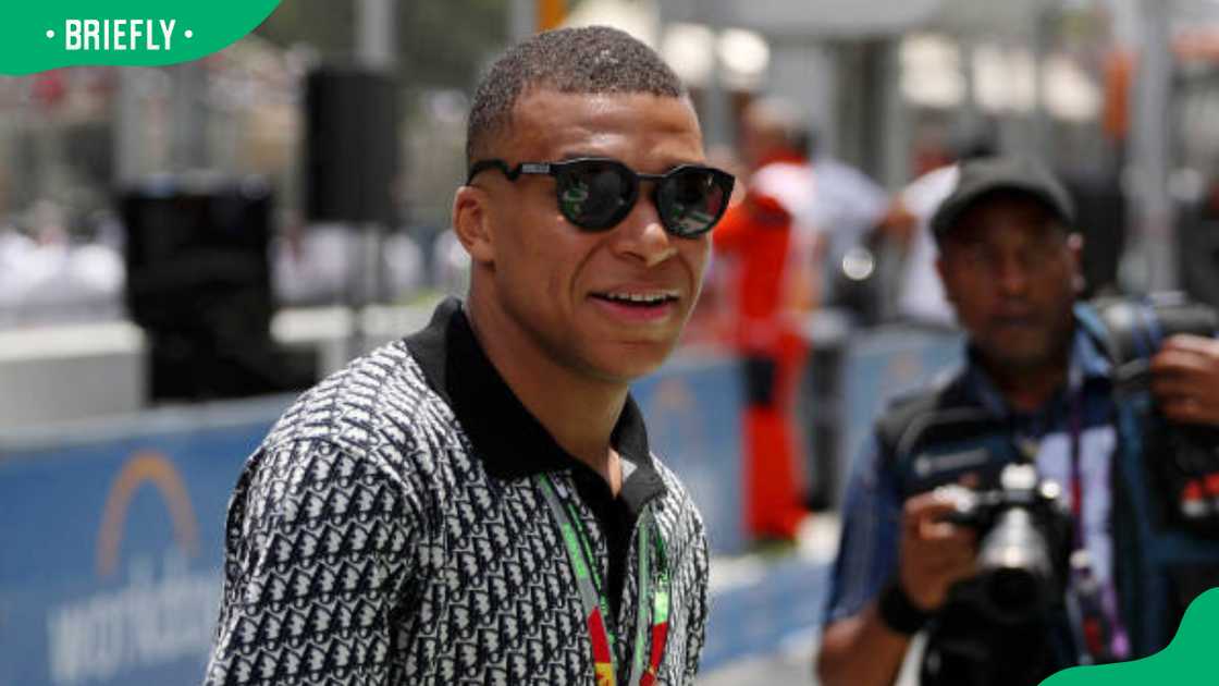 Kylian Mbappé at the F1 Grand Prix of Spain