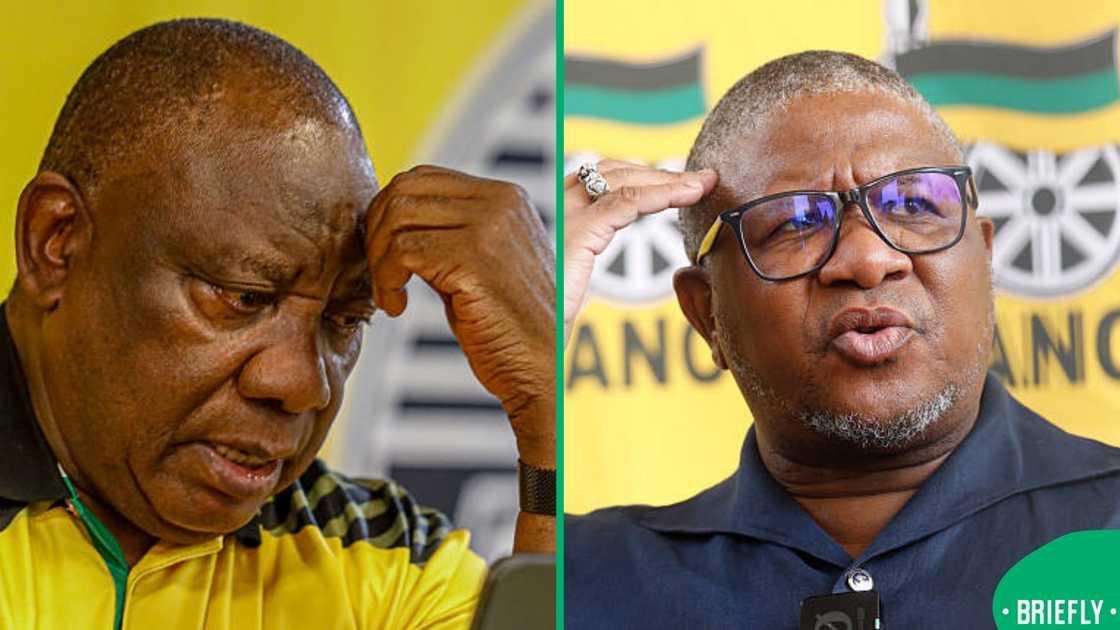 Ramaphosa and Mbalula Ramaphosa and Mbalula