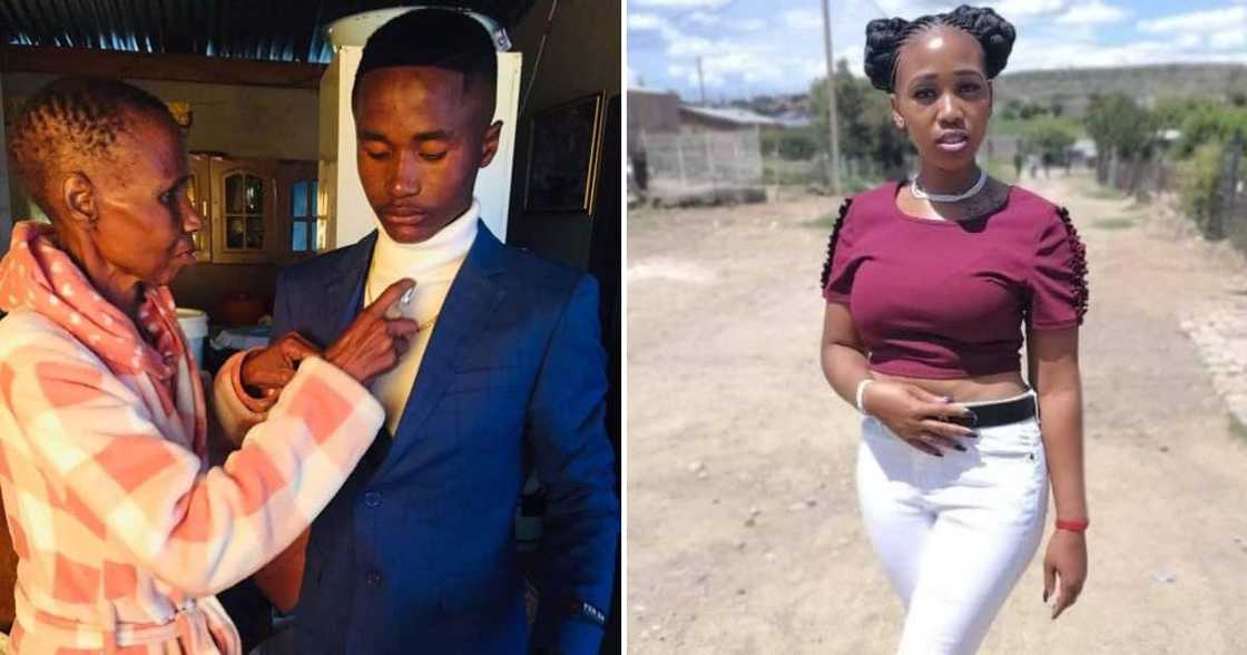 A young lady is happy that her mom who has cancer was there for her brother's prom A young lady is happy that her mom who has cancer was there for her brother's prom