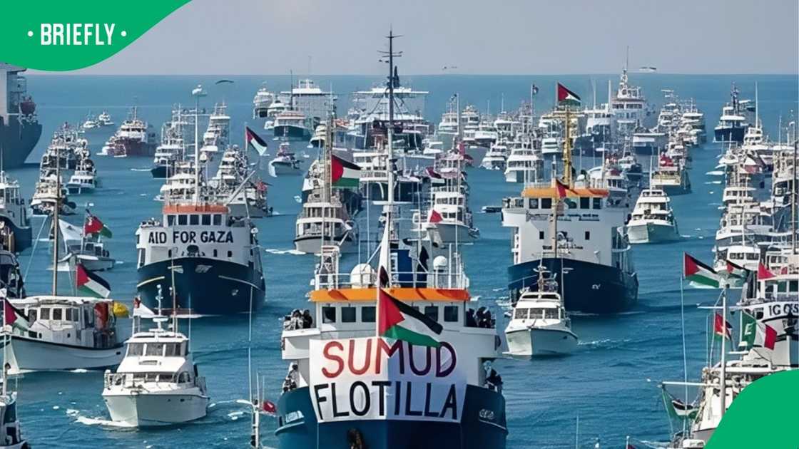 The Global Sumud Flotilla is made up of more than 40 civilian boats with an estimated 500 people onboard.