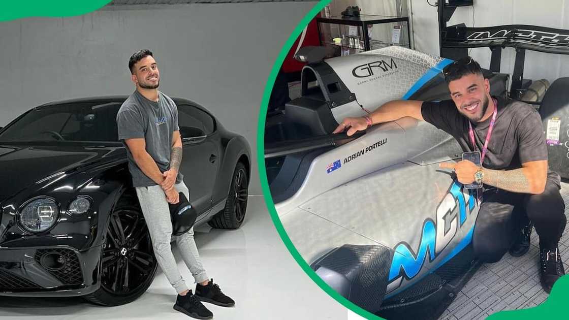 Adrian Portelli flaunting his Bentley and posing next to his classy ride Adrian Portelli flaunting his Bentley and posing next to his classy ride