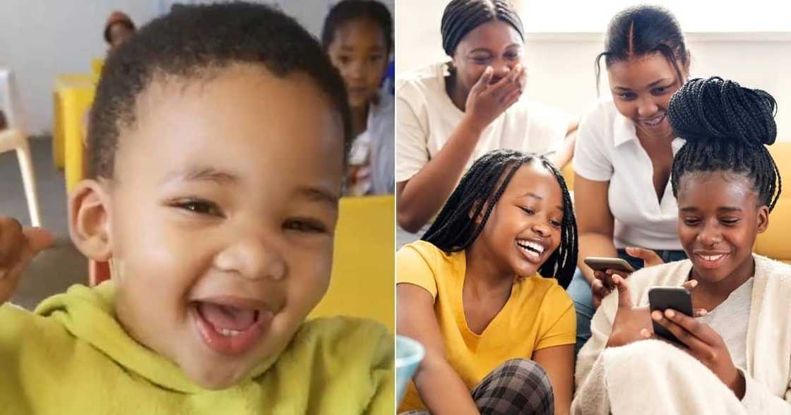 Little kid says months of the year , girls laughing Little kid says months of the year , girls laughing