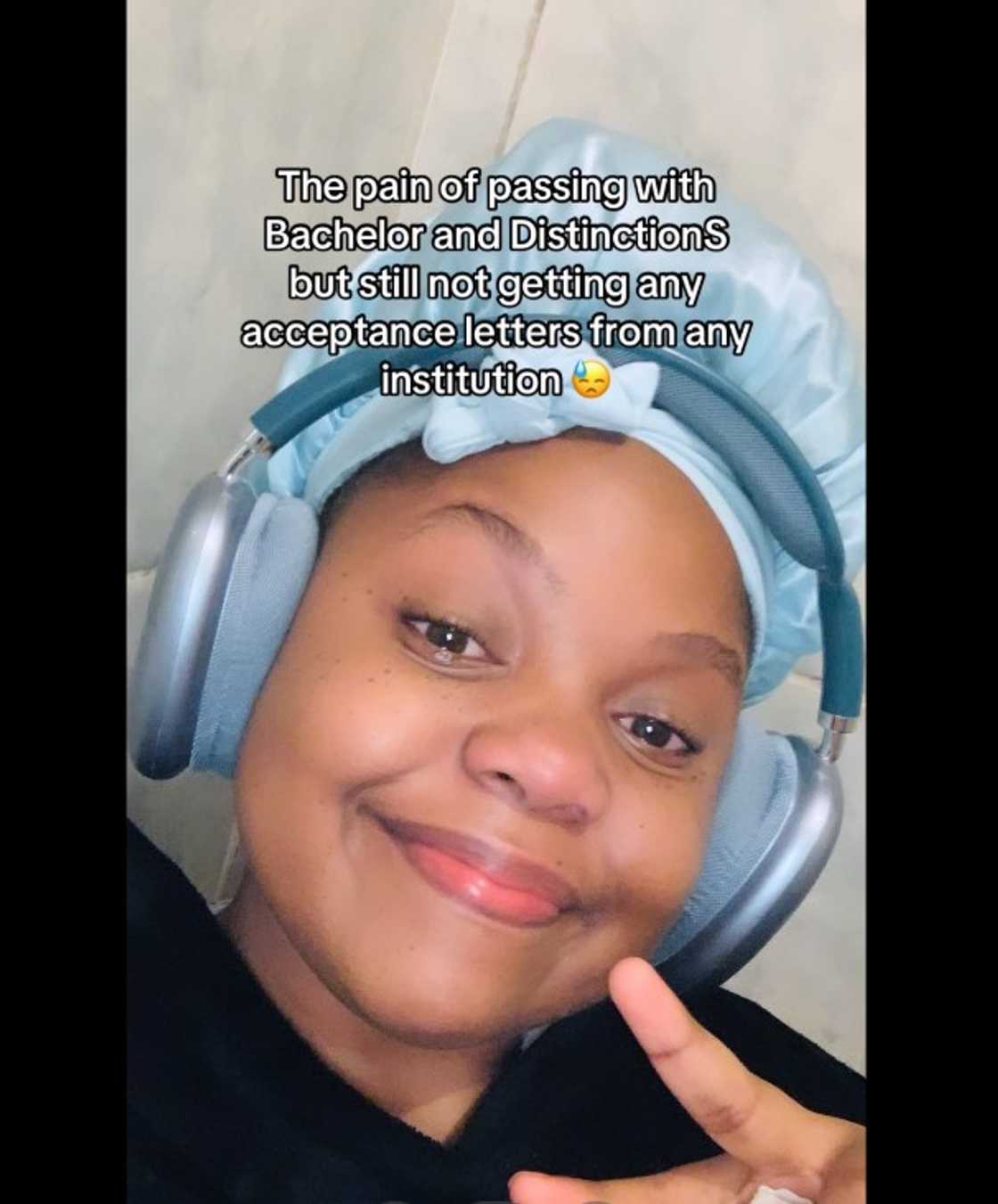 A girl shared the she achieved distinctions but no university acceptance. A girl shared the she achieved distinctions but no university acceptance.