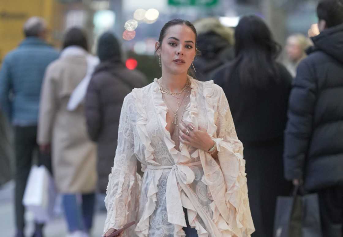 Gabriela Berlingeri is seen at New York Fashion Week in New York City