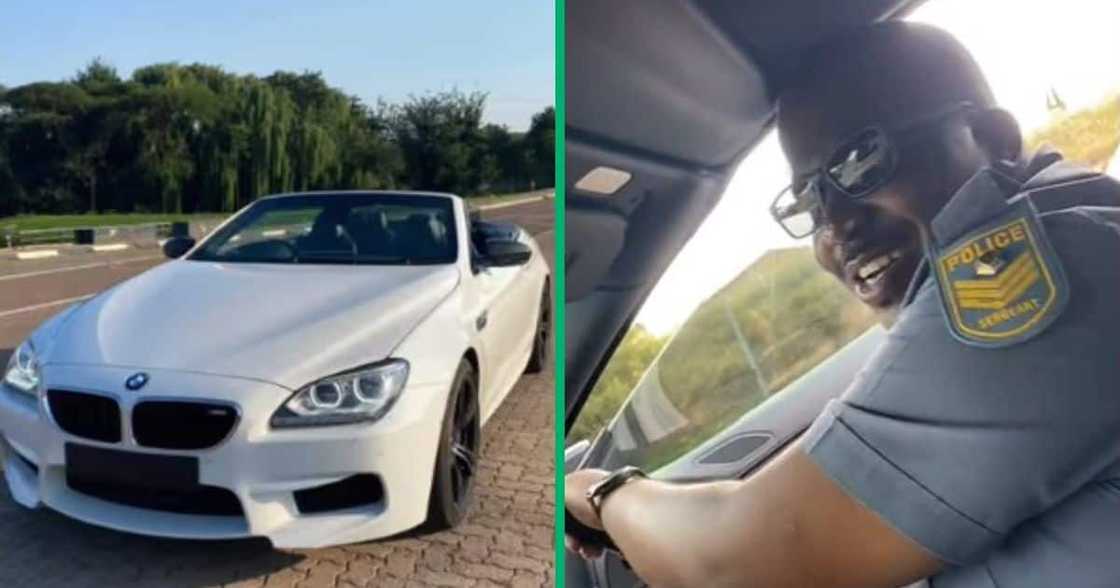 SAPS in TikTok video exicted to rev BMW M6