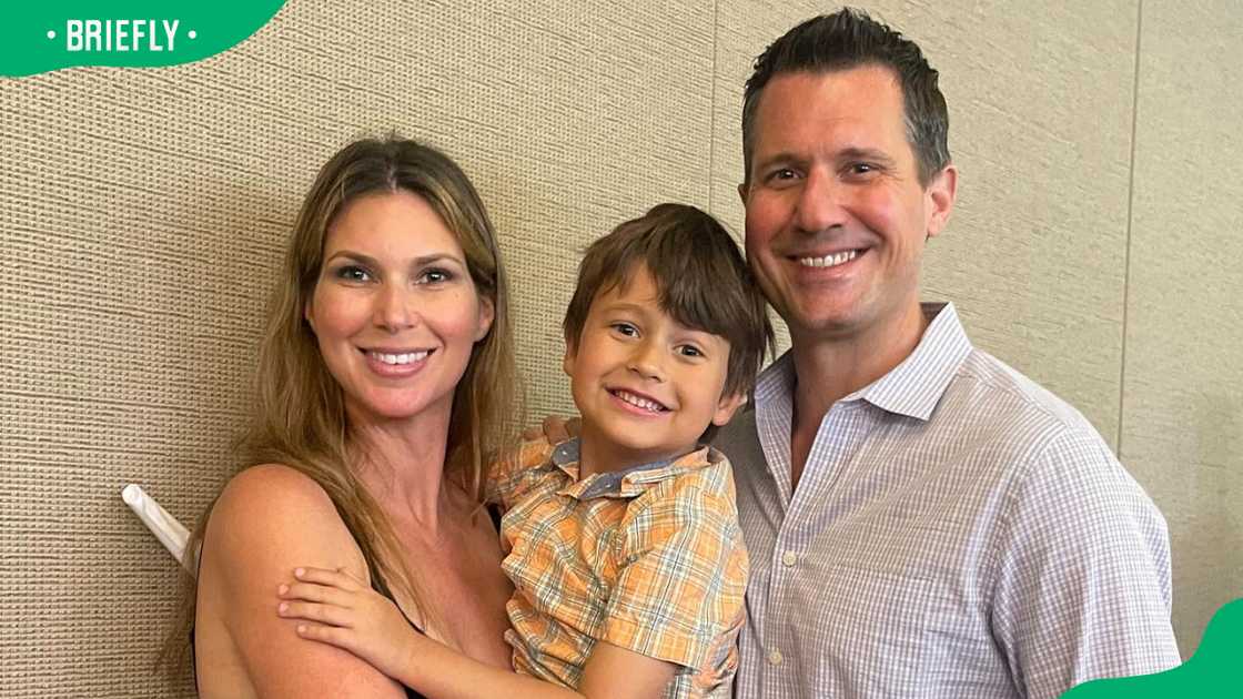 Maya Vander with her son and husband. Maya Vander with her son and husband.