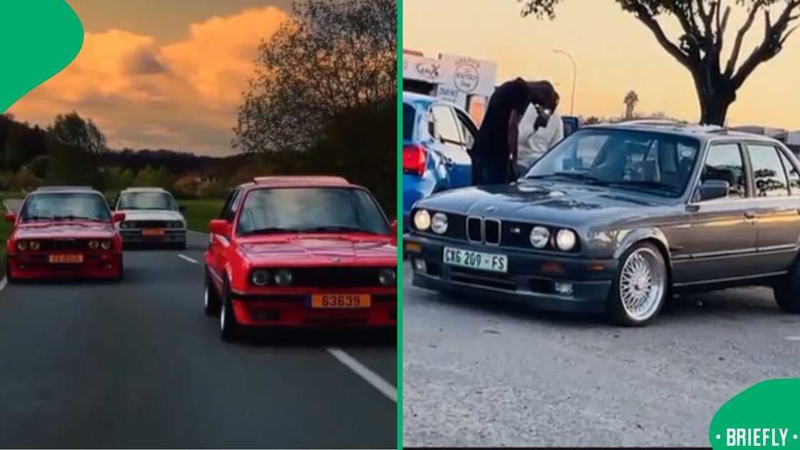 A BMW car highlighted on the road, reflecting precision engineering and high-performance driving A BMW car highlighted on the road, reflecting precision engineering and high-performance driving