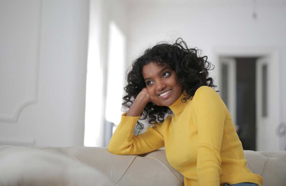 A woman reflecting on her life