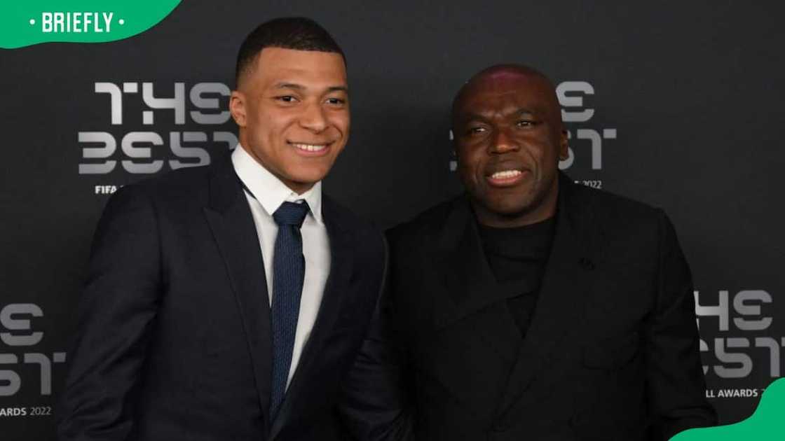 Kylian Mbappé and his father Wilfried attending the FIFA Awards Kylian Mbappé and his father Wilfried attending the FIFA Awards