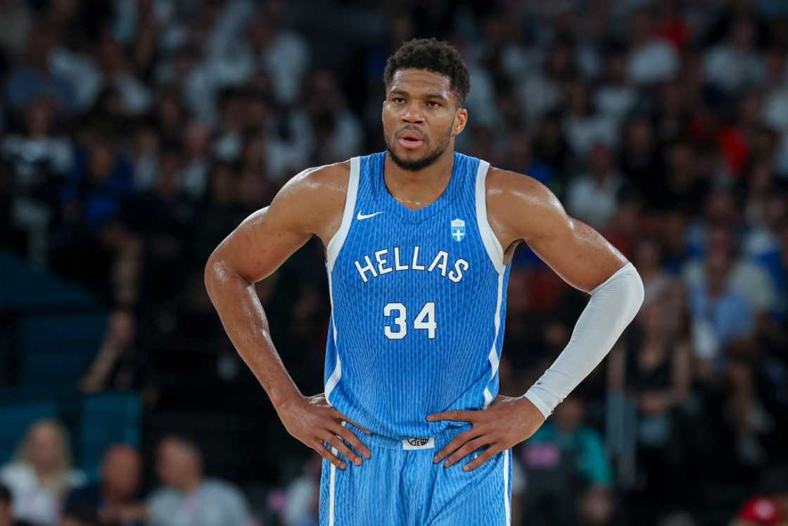 Giannis Antetokounmpo during the Men's Quarterfinal match between Team Germany and Team Greece