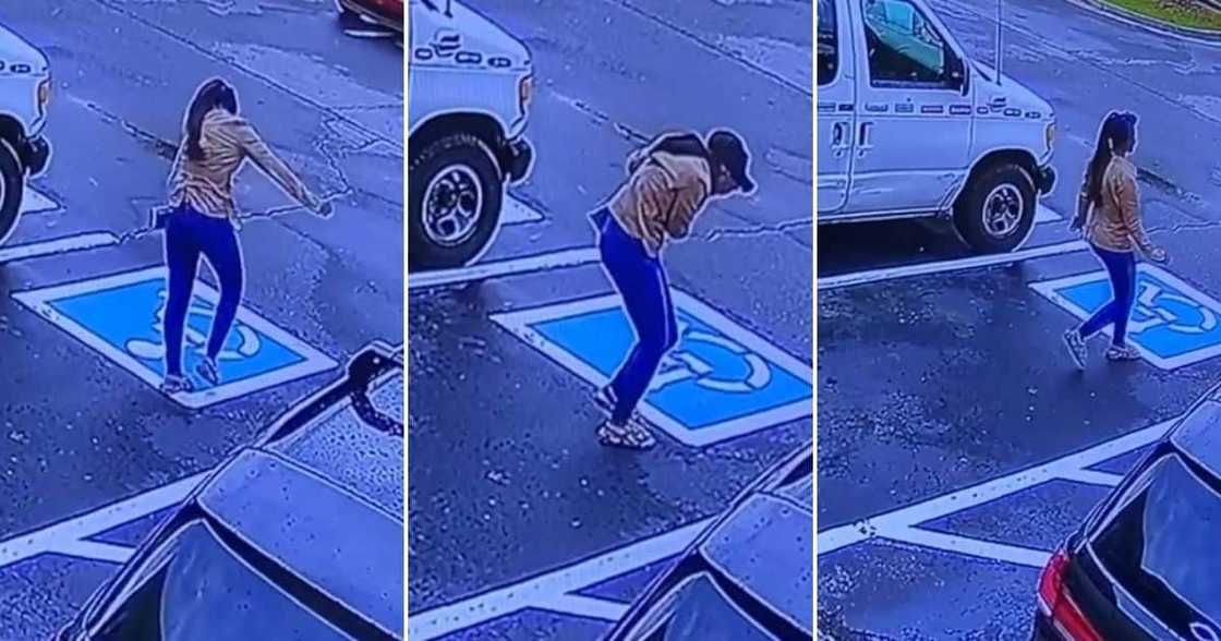 Viral video shows young lady dancing in parking lot after landing job Viral video shows young lady dancing in parking lot after landing job