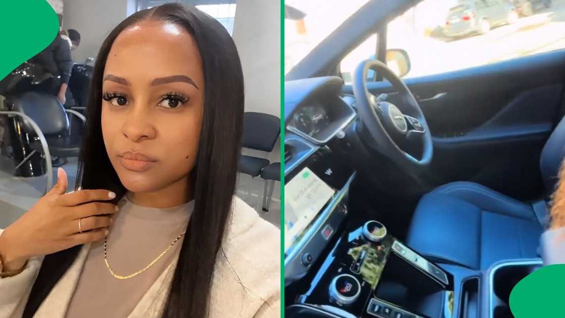 A TikTok user left Mzansi peeps amazed after sharing her US car ride content