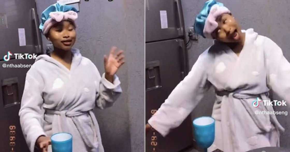 Woman does 'Kilimanjaro' dance Woman does 'Kilimanjaro' dance