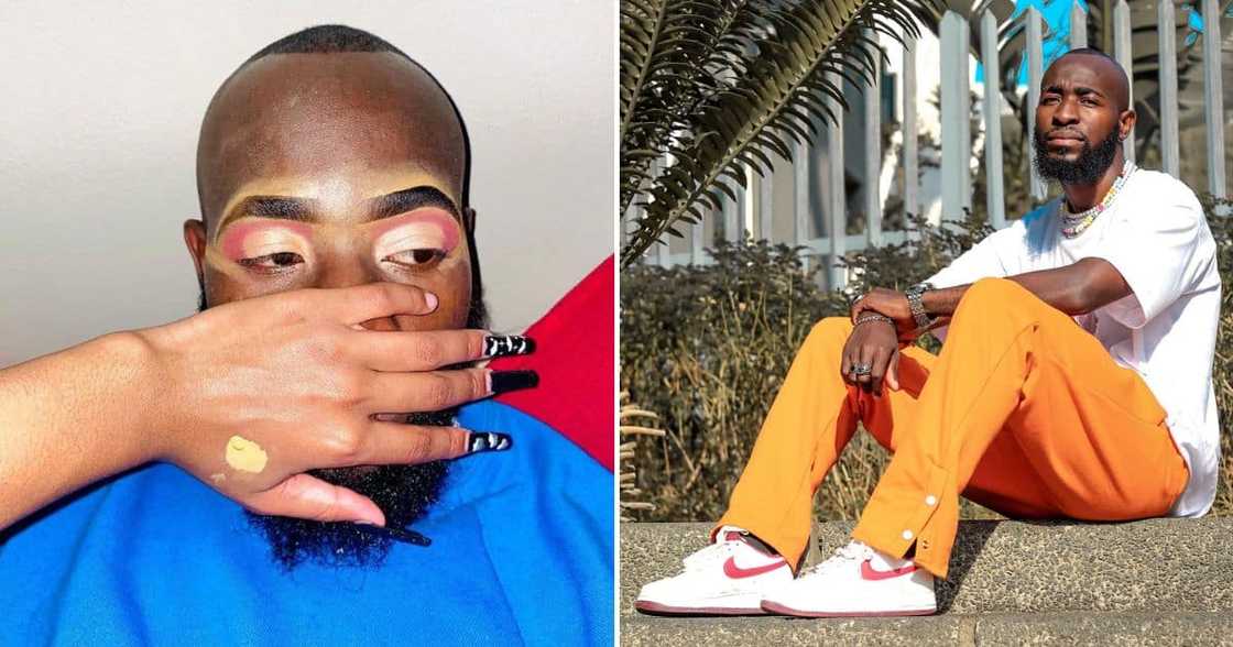 Man lets bae bae do his make-up Man lets bae bae do his make-up