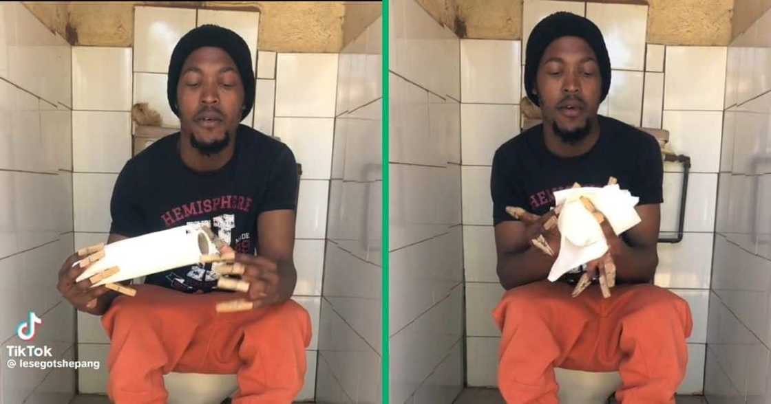 Man tried to wipe his bum with long nails Man tried to wipe his bum with long nails
