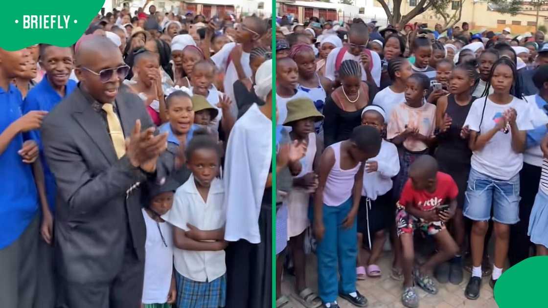 The Vaal community sang as they held a candlelight vigil.