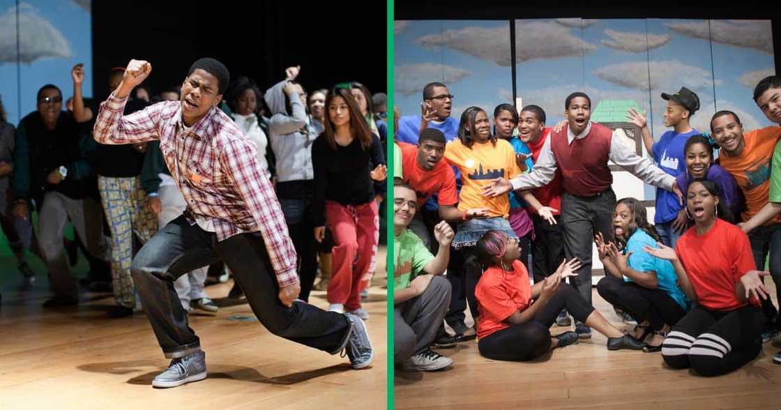 A pupil performing for the crowd amid tech problems. A pupil performing for the crowd amid tech problems.