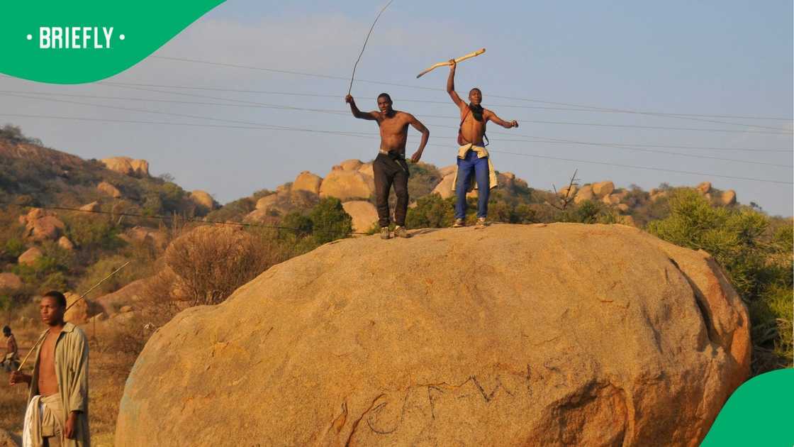 Part of the coming-of-age initiation process for young boys includes circumcision and being away from home for a period of time in camps usually located in secluded areas.