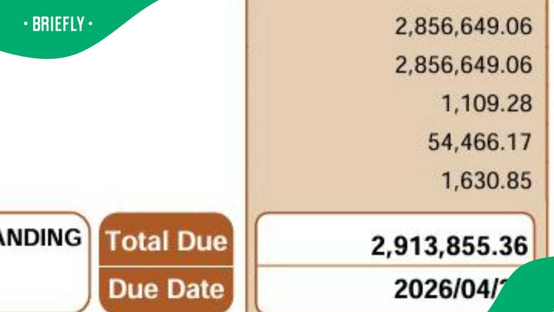 The screenshot showcased a breakdown of the bills that were due The screenshot showcased a breakdown of the bills that were due