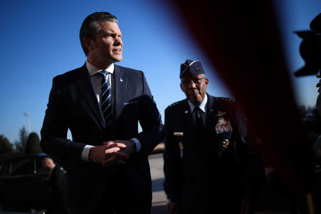 Pete Hegseth and Gen. C.Q. Brown at Pentagon Pete Hegseth and Gen. C.Q. Brown at Pentagon