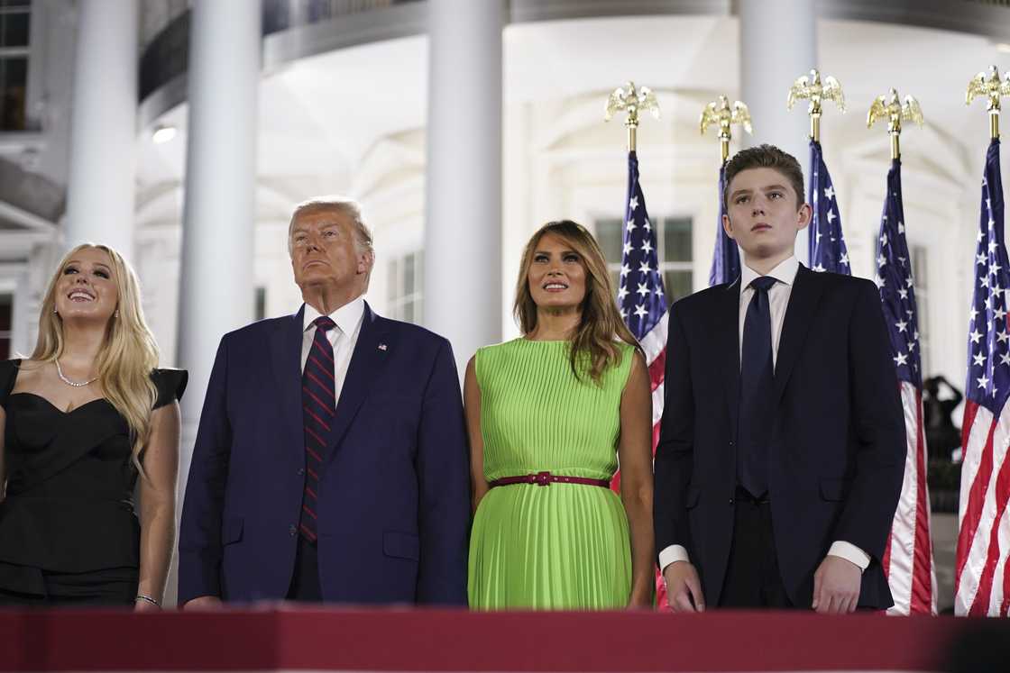 Barron Trump's family at the White House