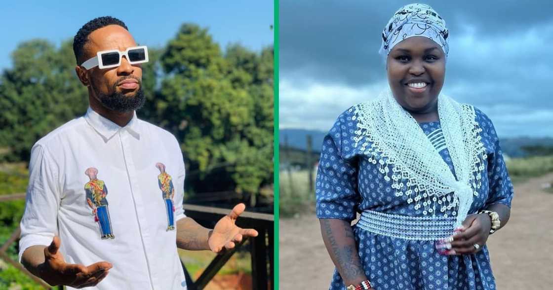 A picture of SK Khoza and Gogo Maweni A picture of SK Khoza and Gogo Maweni
