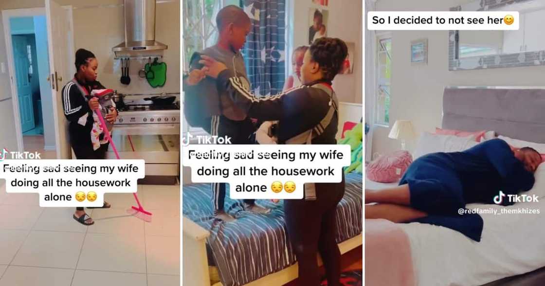 A spoof video of a husband not helping with household chores and children gets people's attention online A spoof video of a husband not helping with household chores and children gets people's attention online