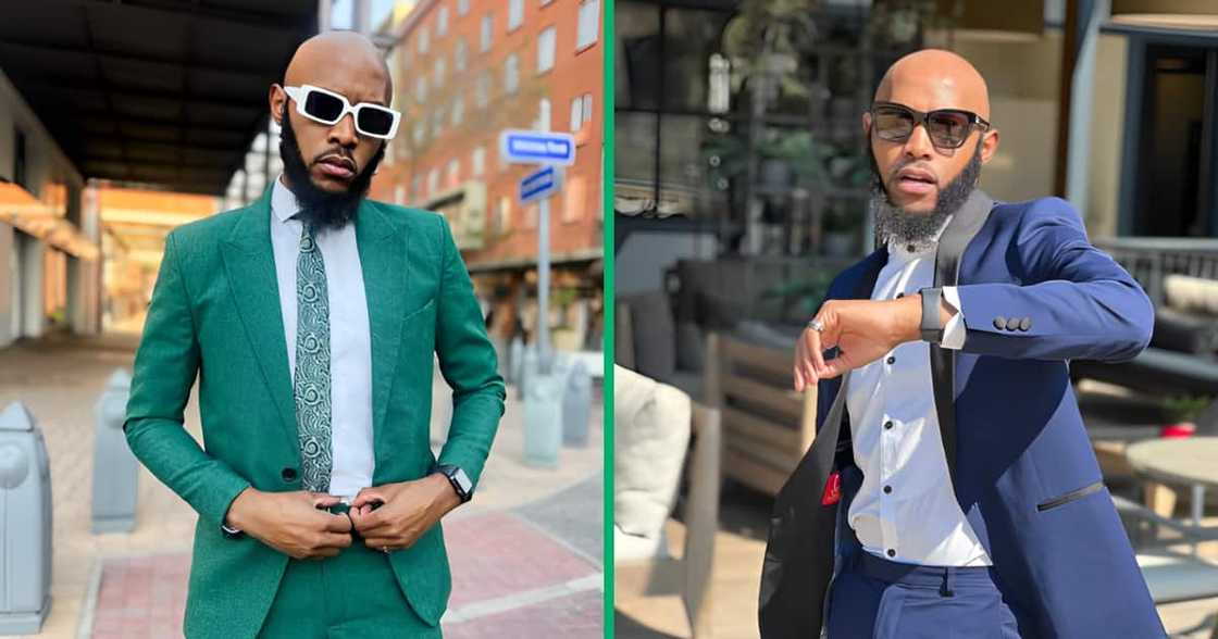 Mohale Motaung flaunted his cute dog Mohale Motaung flaunted his cute dog