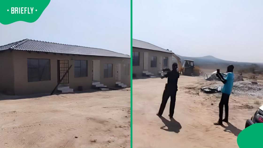 People witnessed the demolition of a 10-bedroom home in Limpopo. People witnessed the demolition of a 10-bedroom home in Limpopo.