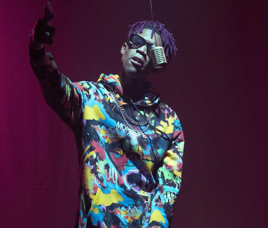 A rapper singing A rapper singing