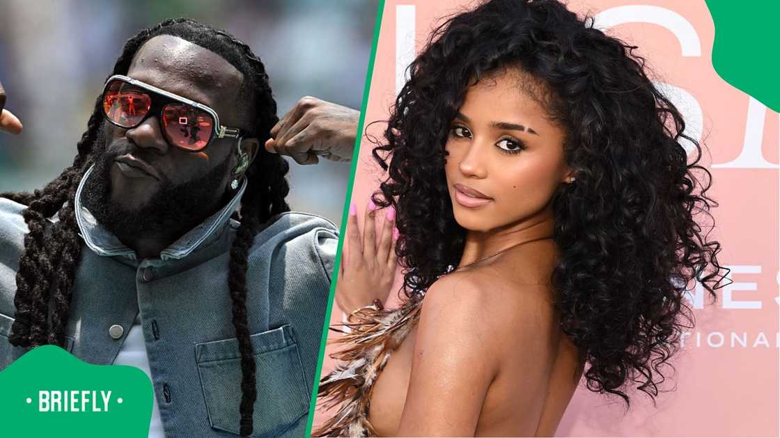 Burna Boy hung out with Tyla after the World Cup opening ceremony.