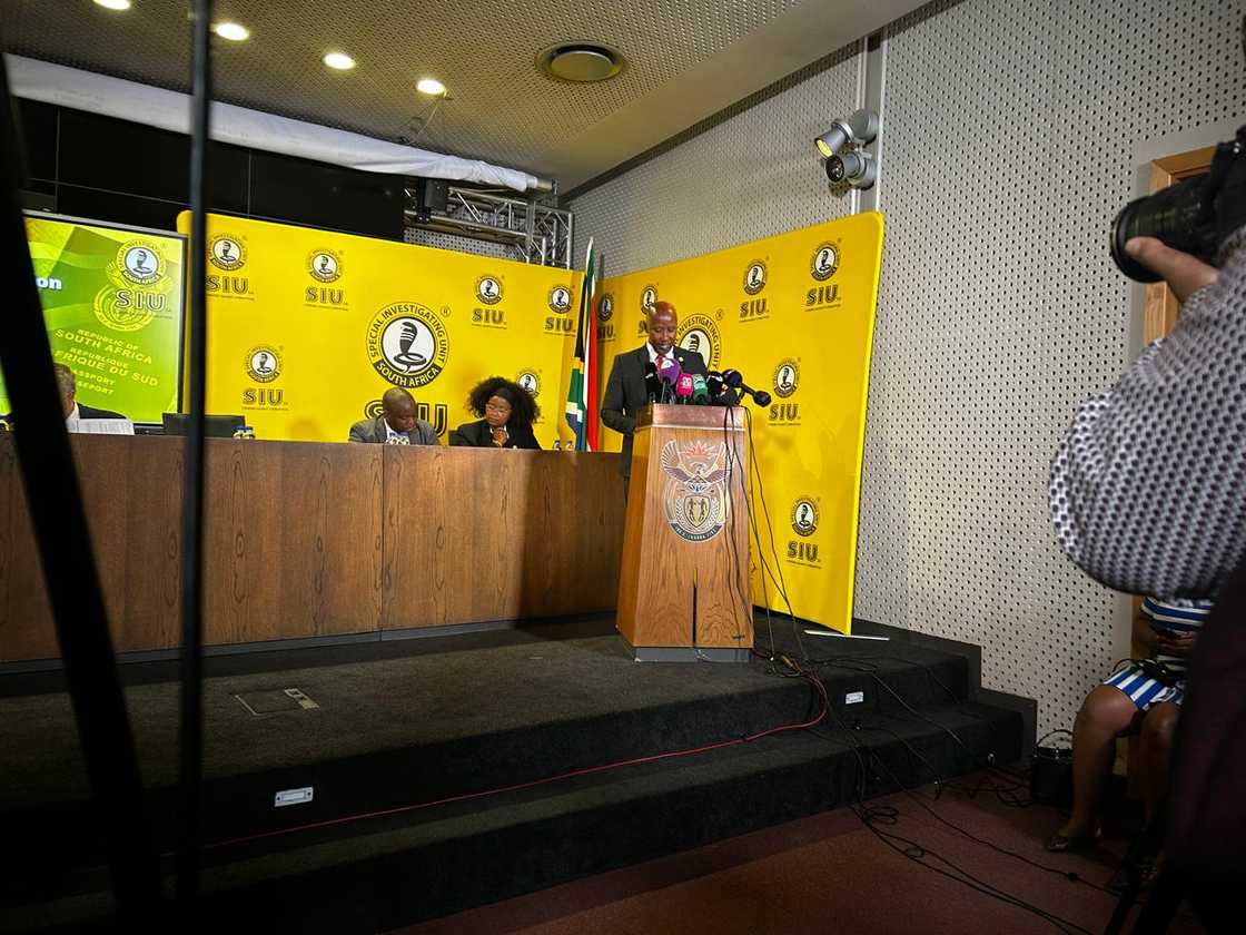 The Special Investigating Unit held a press briefing about their investigation into Home Affairs corruption