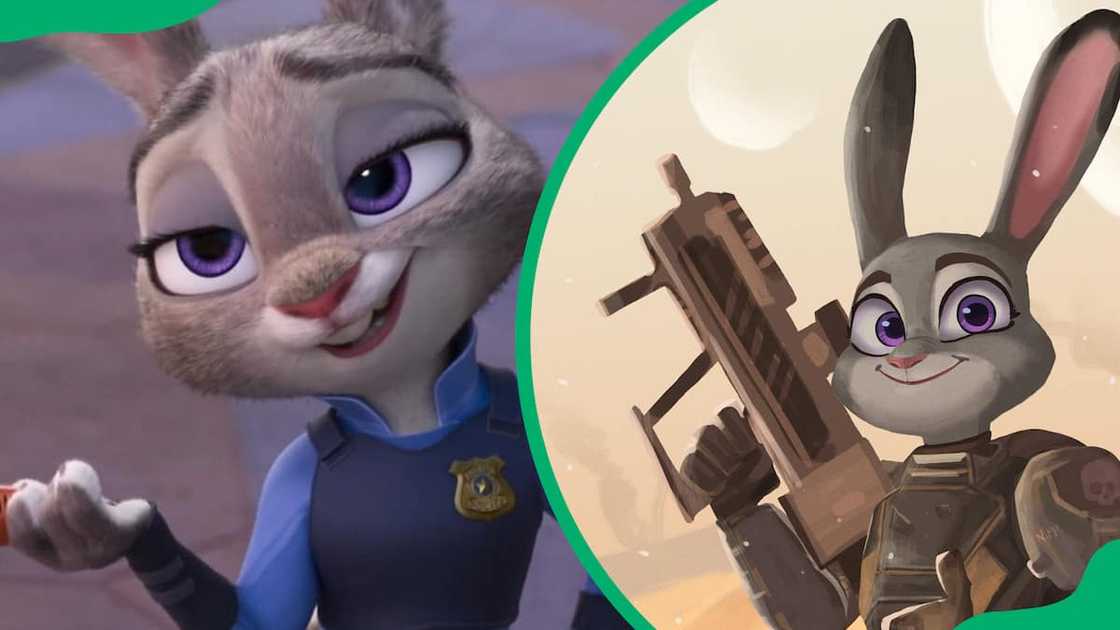 Zootopia protagonist, Judy Hopps, with an ammunition Zootopia protagonist, Judy Hopps, with an ammunition