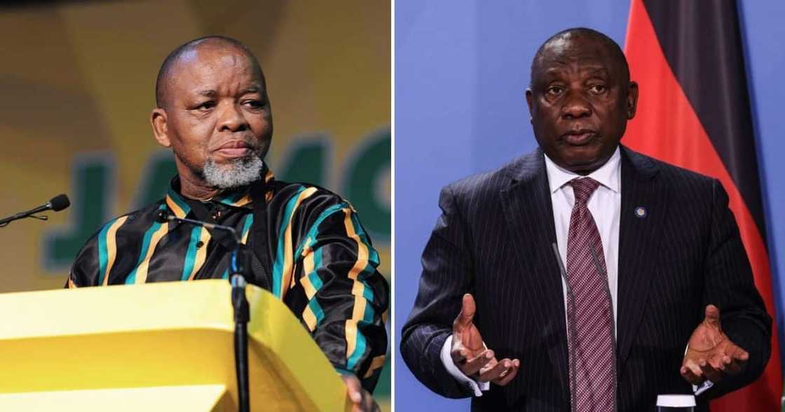 ANC Chairperson Gwede Mantashe and President Cyril Ramaphosa