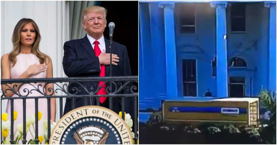 Americans mock Donald Trump, wife after spotting moving truck outside White House Americans mock Donald Trump, wife after spotting moving truck outside White House