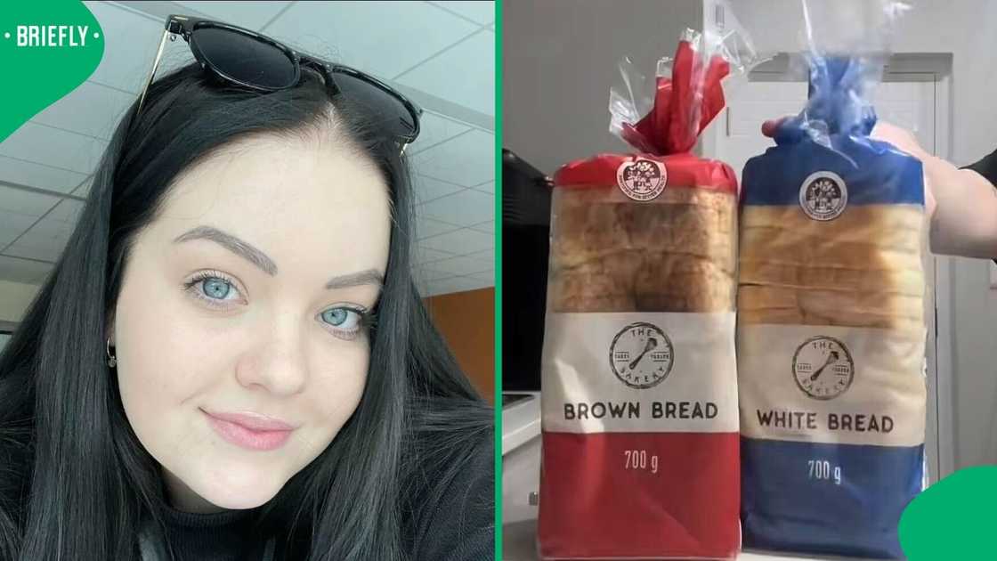 A young lady showcased her R800 grocery haul for a family of two.