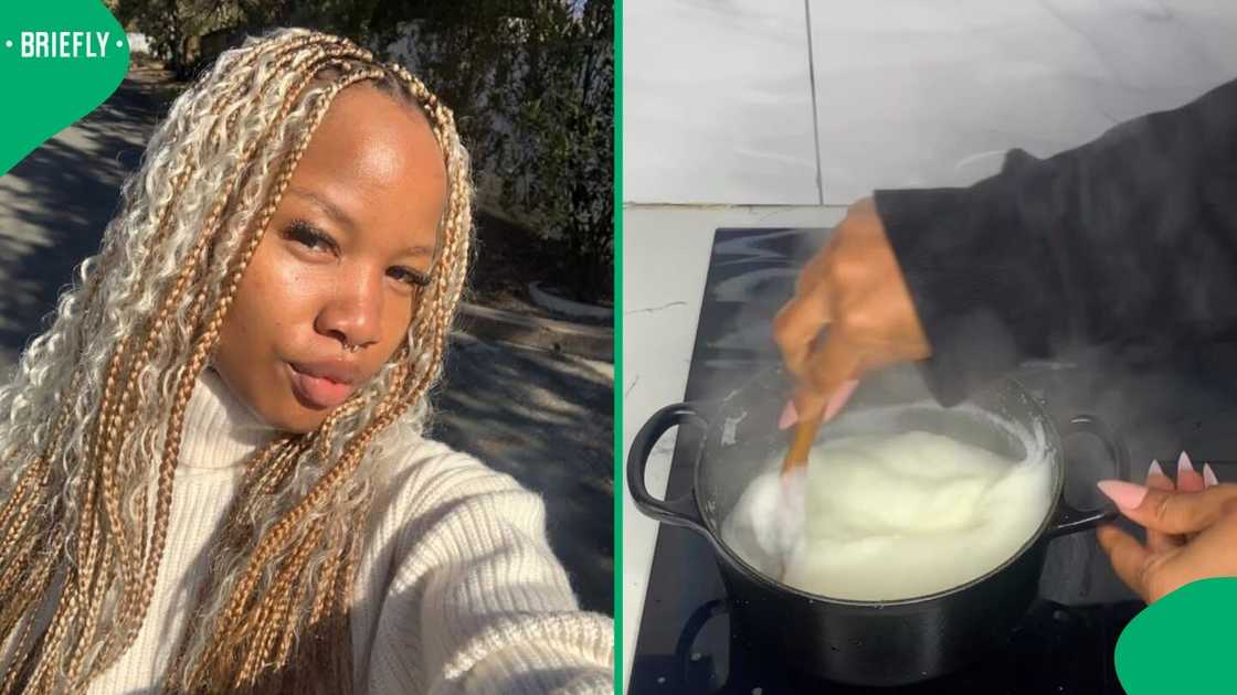 A woman showcased her pap burger recipe that sparked outrage in South Africa.