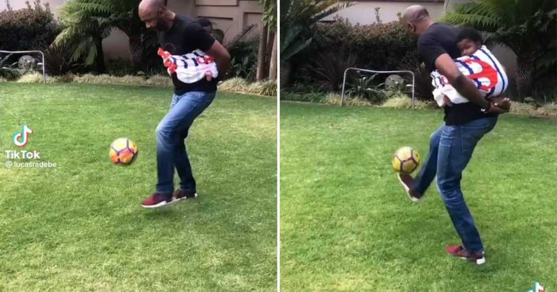 Video of Lucas Radebe juggling a ball Video of Lucas Radebe juggling a ball