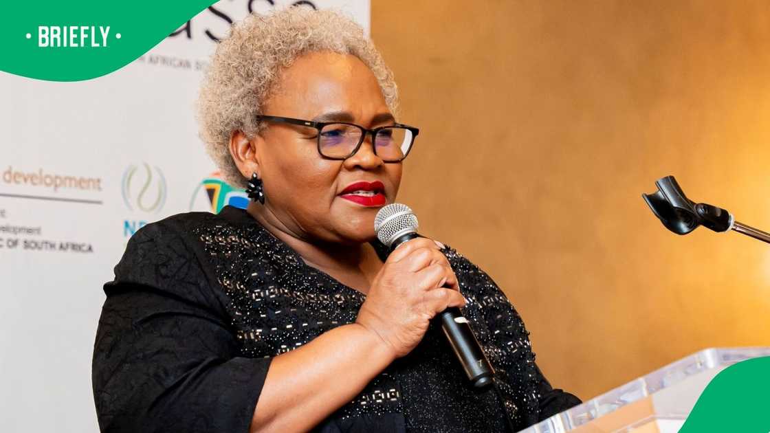 The Department of Social Development stood with Minister Sisisi Tolashe The Department of Social Development stood with Minister Sisisi Tolashe
