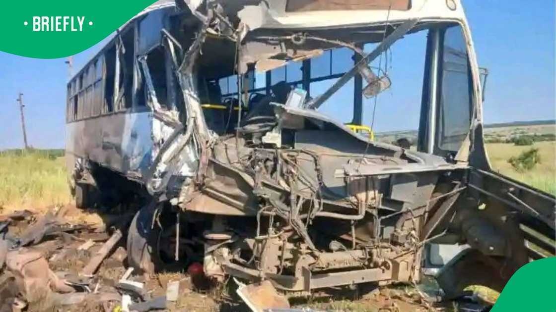 The Putco bus following the accident. The Putco bus following the accident.