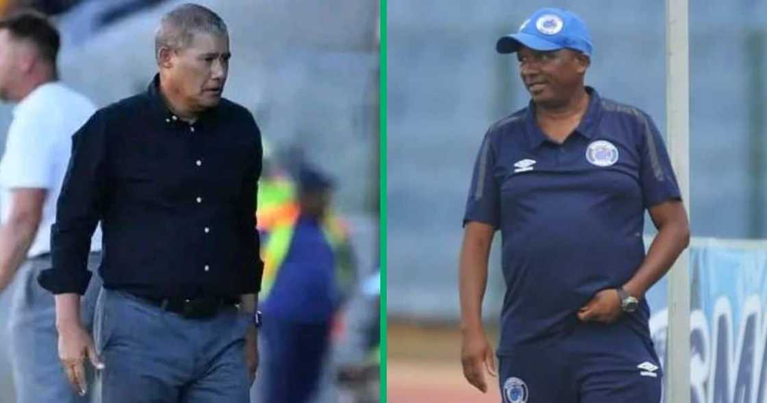 Kaizer Chiefs coach Cavin Johnson and Chippa United co-Coach Kwanele Kopo will face off in a PSL match. Kaizer Chiefs coach Cavin Johnson and Chippa United co-Coach Kwanele Kopo will face off in a PSL match.