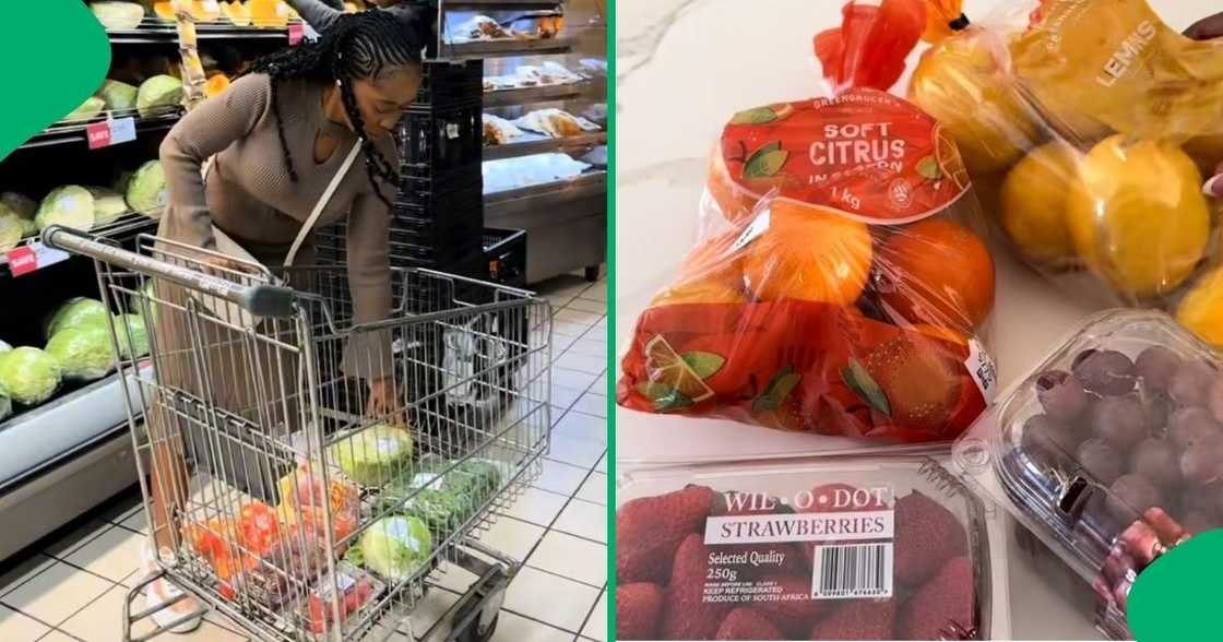 A SA woman shopped for groceries A SA woman shopped for groceries