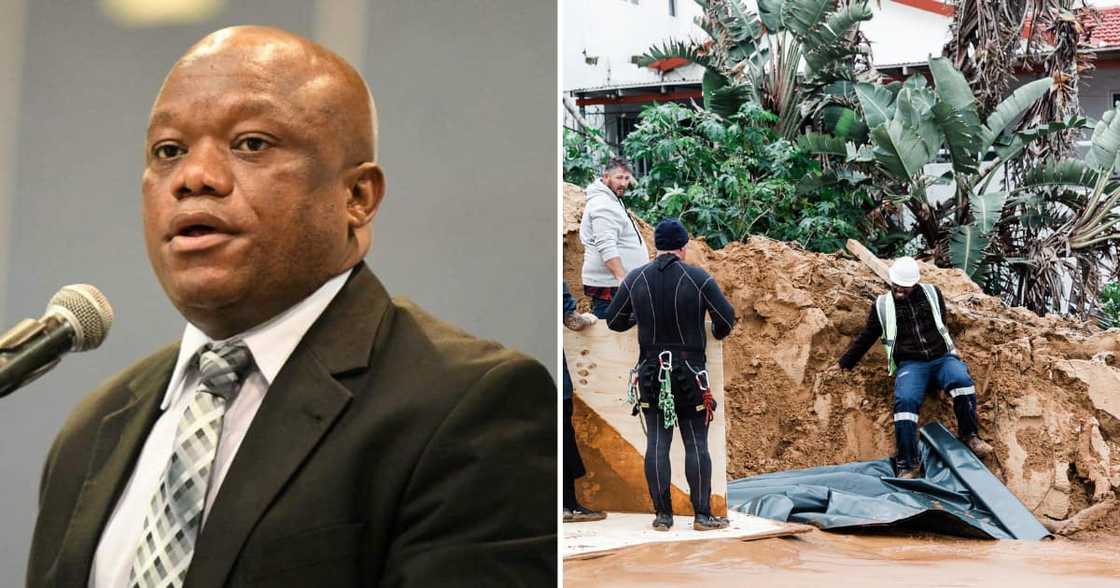 KZN premier Sihle Zikalala, forced to evacuate family, floods, La Mercy, Durban KZN premier Sihle Zikalala, forced to evacuate family, floods, La Mercy, Durban