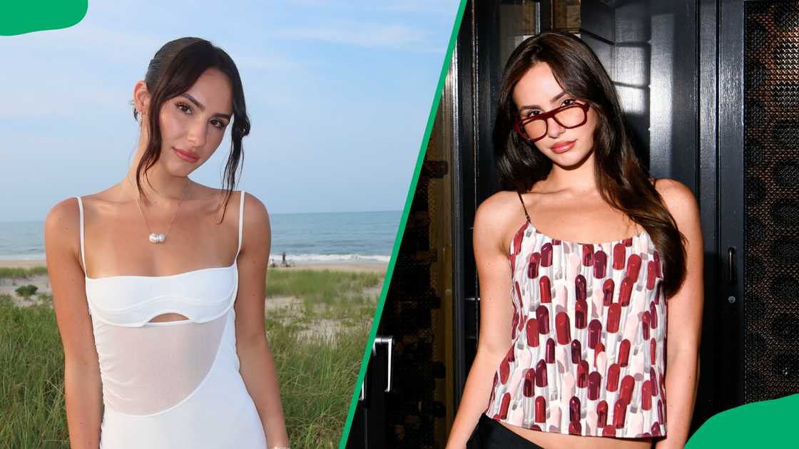 Ashtin Earle with and without glasses