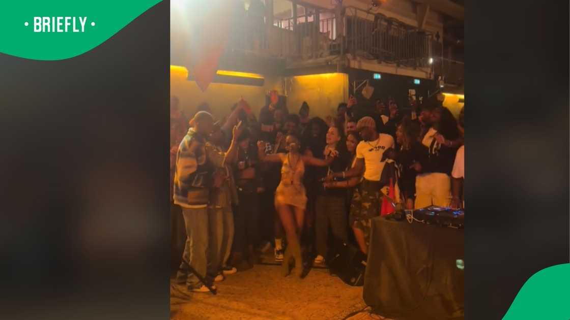 Woman's dance moves go viral. Woman's dance moves go viral.