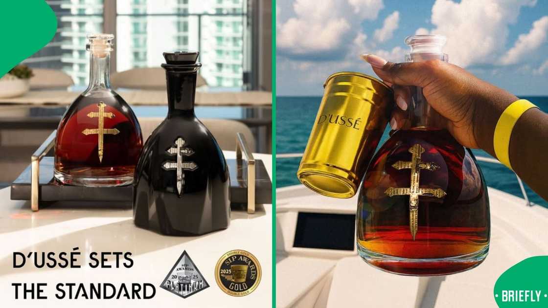 Bottles of rapper Jay-Z's D'Ussé VSOP Cognac.