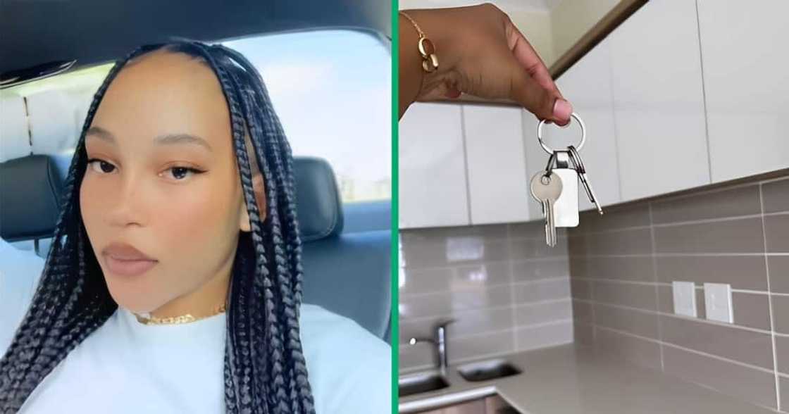TikTok video of a woman unveiling her new home. TikTok video of a woman unveiling her new home.