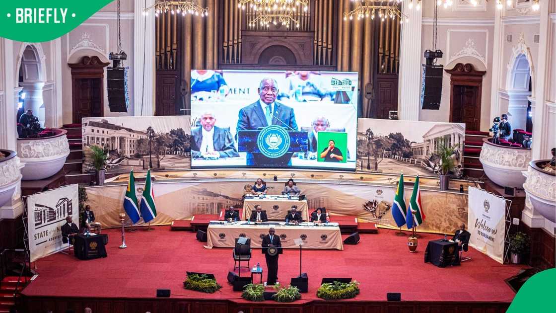 President Cyril Ramaphosa delivering the State of the Nation Address
