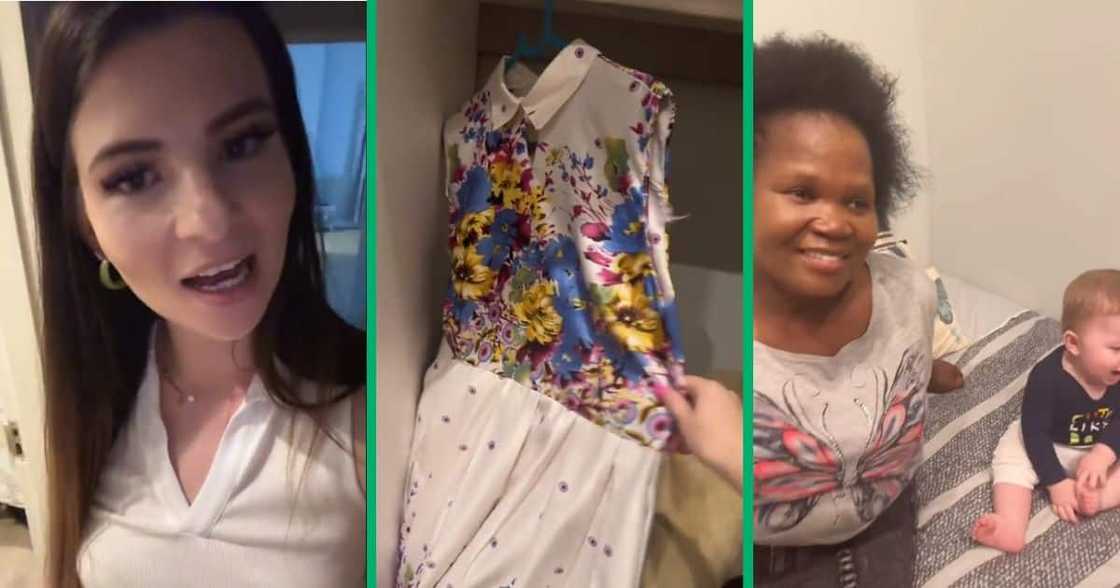 White woman jokes with domestic helper in Xhosa White woman jokes with domestic helper in Xhosa