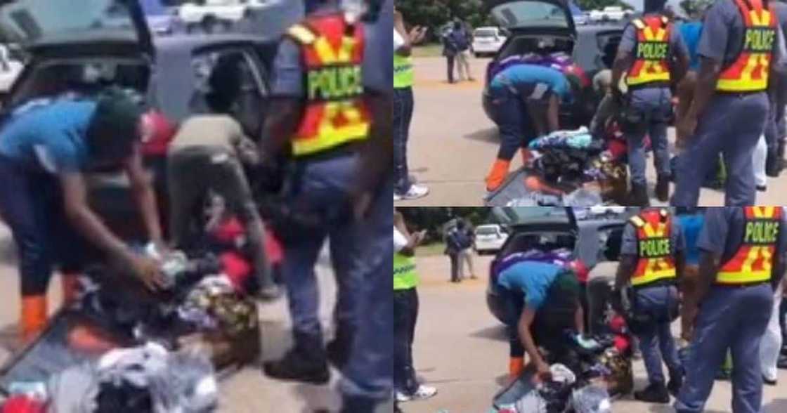 Outrage as clip of SAPS searching bags goes viral Outrage as clip of SAPS searching bags goes viral